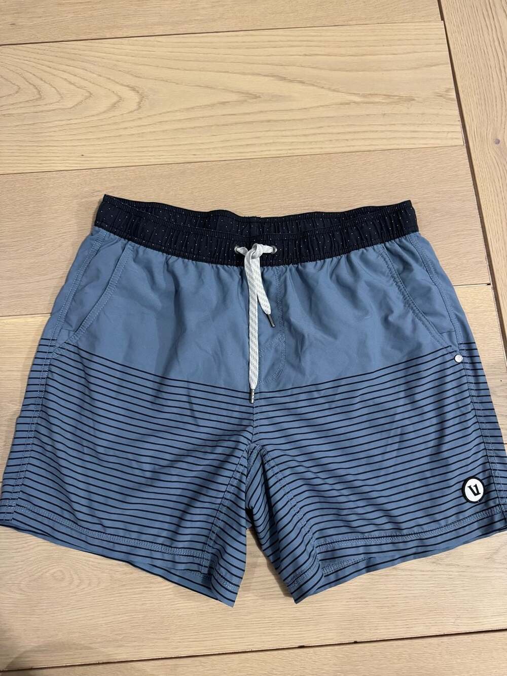 Vuori Striped Board Shorts Blue Men's Size 32